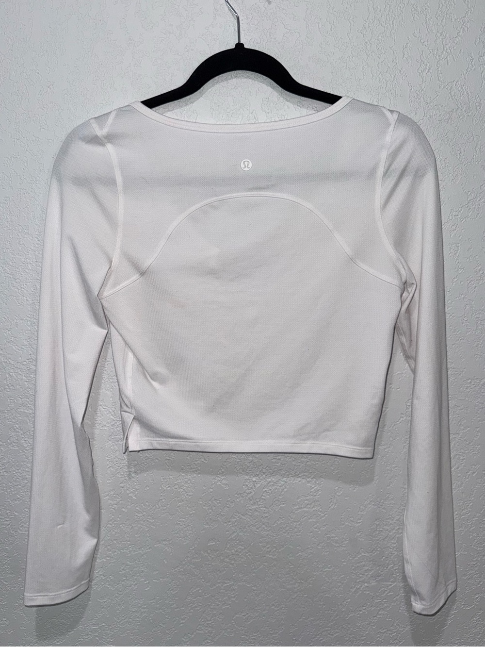 lululemon athletica White Long-Sleeve Cropped Performance Top